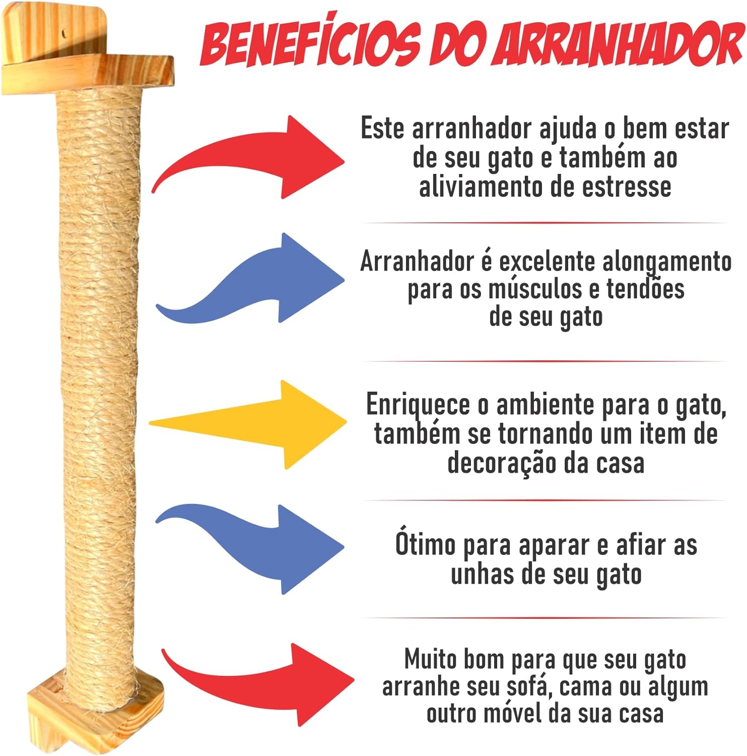 Arranhador para Gatos Vertical de Parede 4