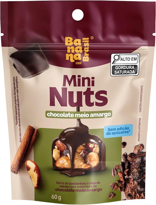 Mini Nuts - Chocolate Meio Amargo - Pouch de 60 g 1