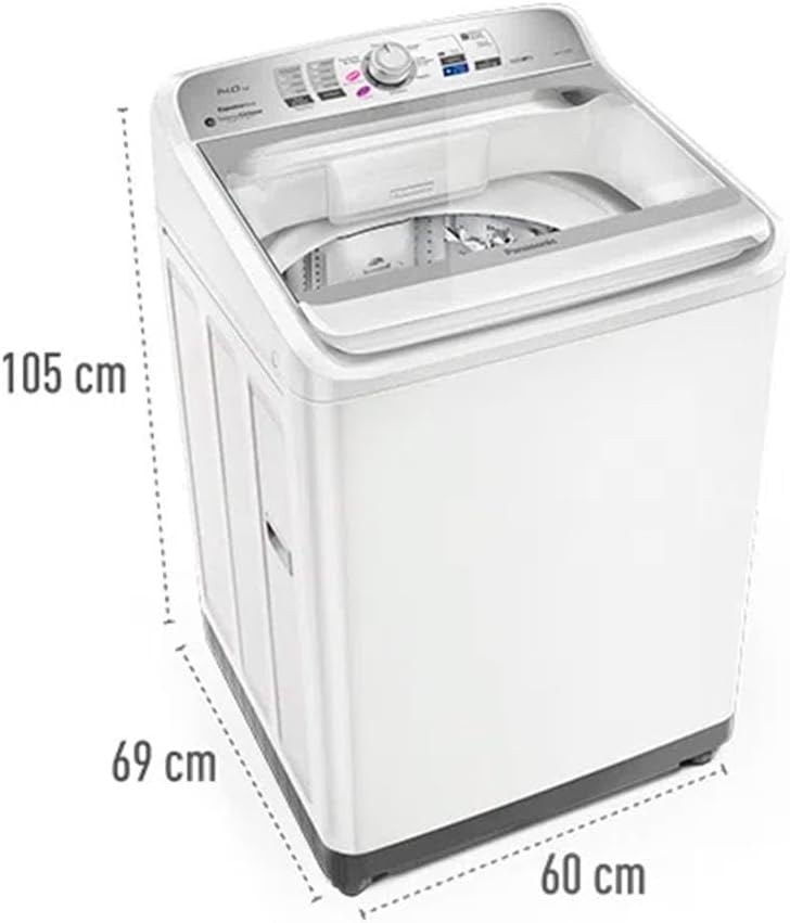 Máquina de Lavar Panasonic Função Vanish Branco Mais Branco 14 kg 5