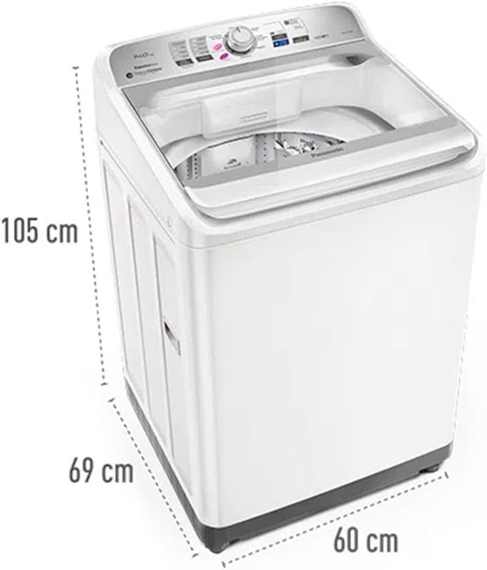 Máquina de Lavar Panasonic Função Vanish Branco Mais Branco 14 kg 5