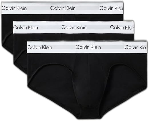 Cueca Icon Cotton Stretch Preta (Kit com 3) 1