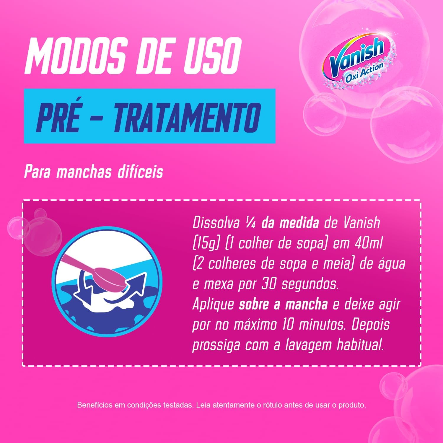 Vanish Oxi Action Pink para Tecidos Coloridos 3