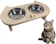 UTILIZAR E DECORAR Comedouro Pet Elevado para Gatos 2 Tigelas Aço Inox Tamanho Pequeno 1