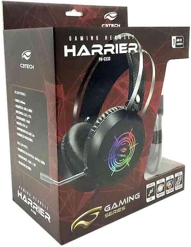 Fone com Microfone Game USB Harrier 4