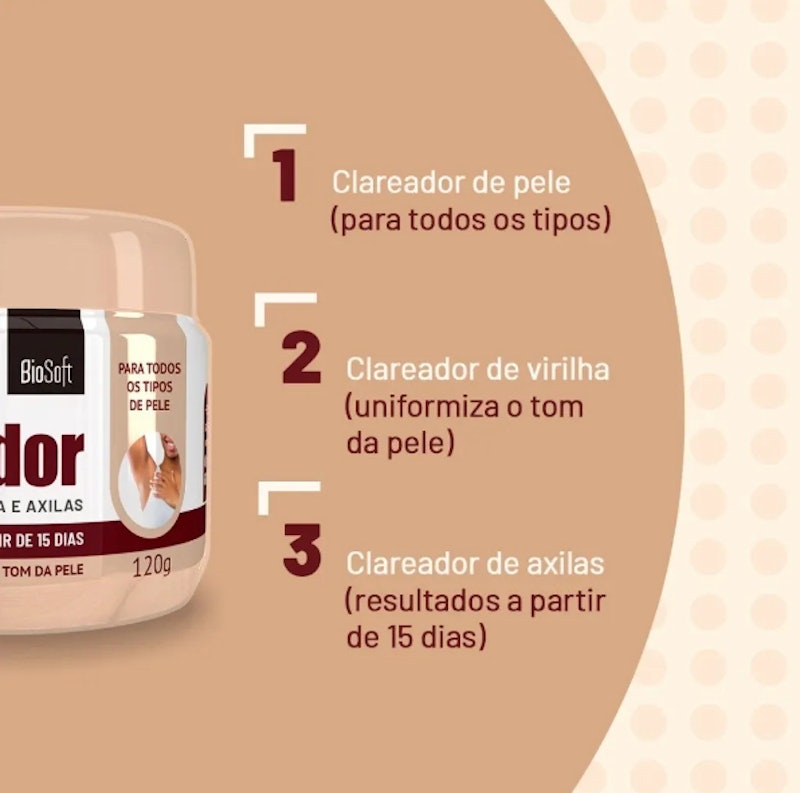 Creme Lisa Clareador de Virilha e Axilas Bio Soft 3