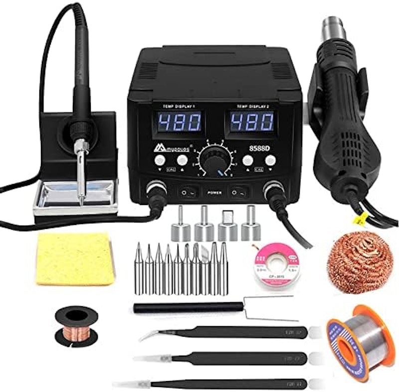 Estação de Solda Digital LED 2 em 1 750 W MYPOUOS 1