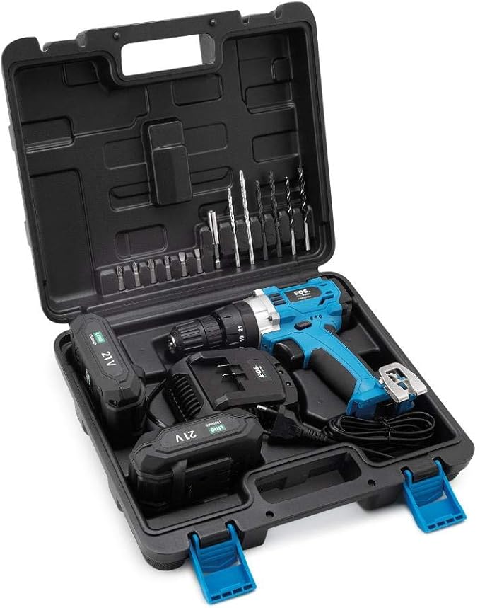 Parafusadeira e Furadeira de Impacto MaxPro 21 V a Bateria e Maleta com 50 Acessórios Bivolt 2
