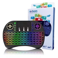 Mini Teclado sem Fio Iluminado Touch