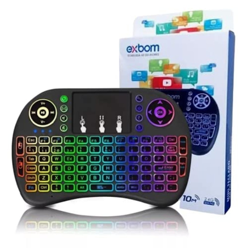 Mini Teclado sem Fio Iluminado Touch 1