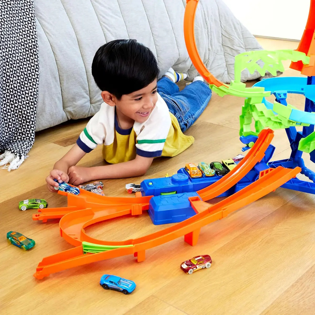 Pista Hot Wheels Stunt Tracks Choque Multi-Aéreo 3