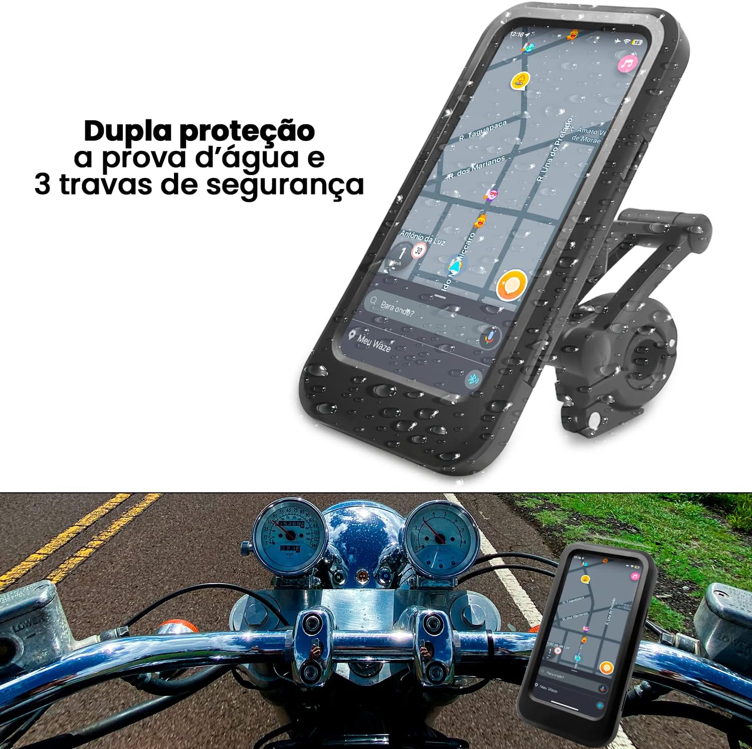Suporte de Celular para Moto Universal 3