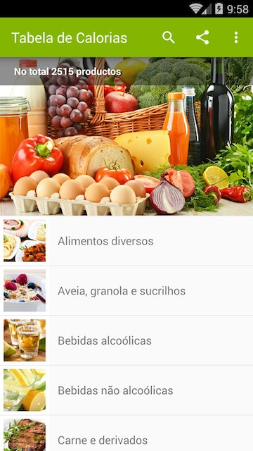Tabela de Calorias  5