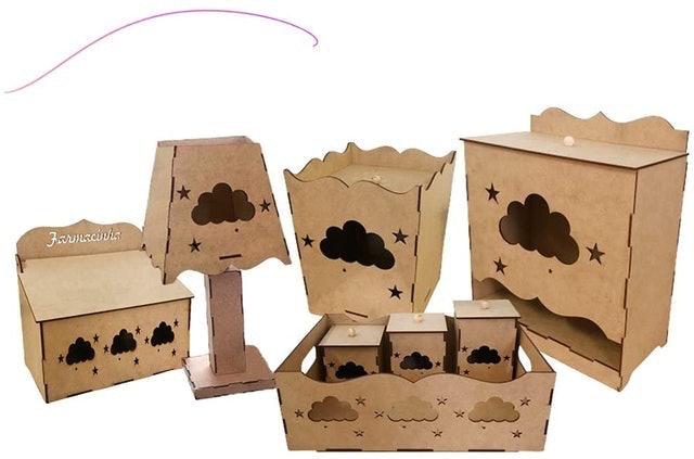 Kit Higiene Bebê Nuvem com Fiação 1