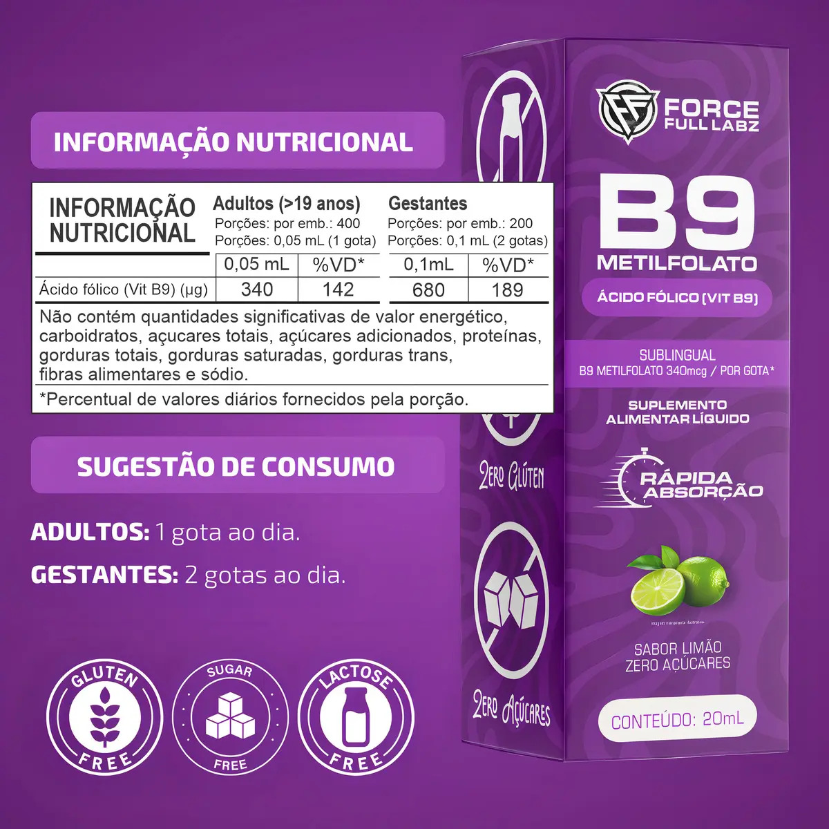 Vitamina B9 Metilfolato Ácido Fólico 4