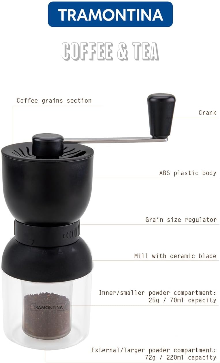 Moedor de Café Tramontina em Plástico ABS com Moinho em Cerâmica 3