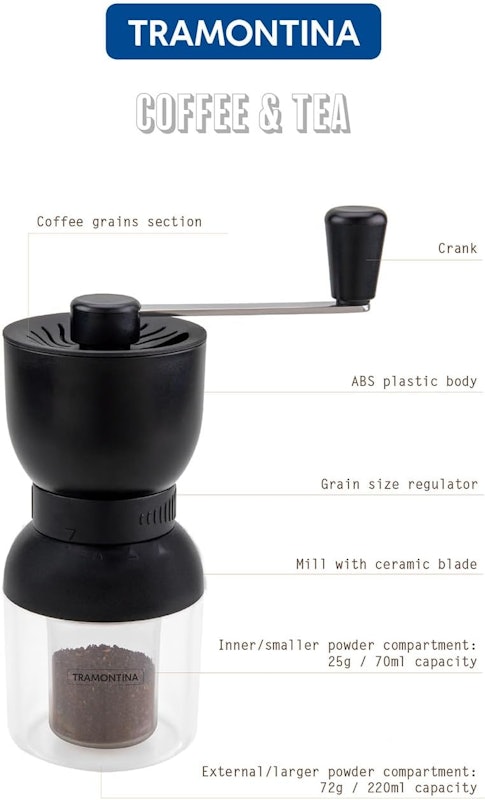 Moedor de Café Tramontina em Plástico ABS com Moinho em Cerâmica 3