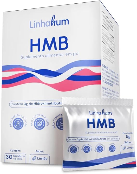 Suplemento HMB Linhahum Caixa com 30 Sachês Sabor Limão 1