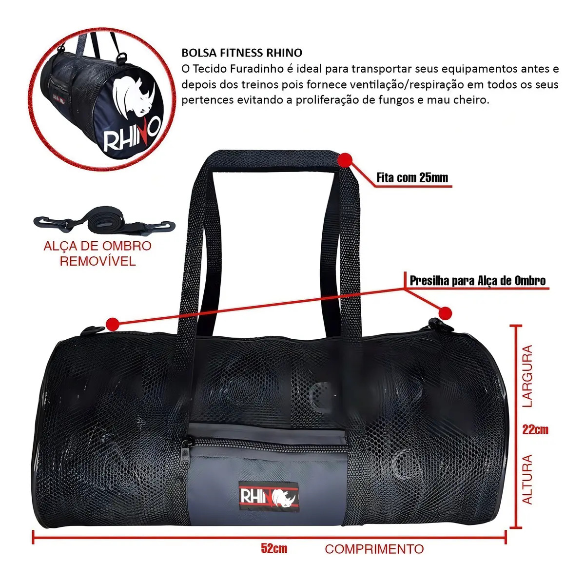 Bolsa Esportiva Bag para Treino Rhino 3