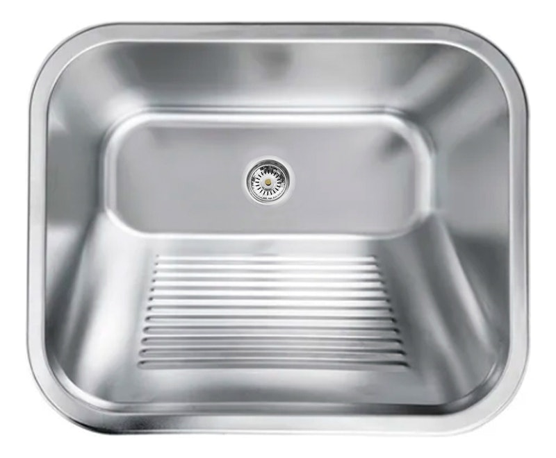 Tanque Inox Lavanderia 55x45 com Válvula Aço Inox 1