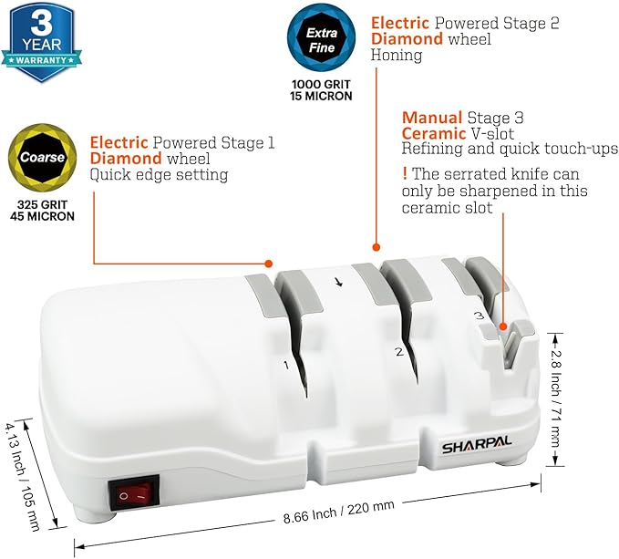 Afiador de Faca Elétrico com Disco de Diamante Sharpal 2