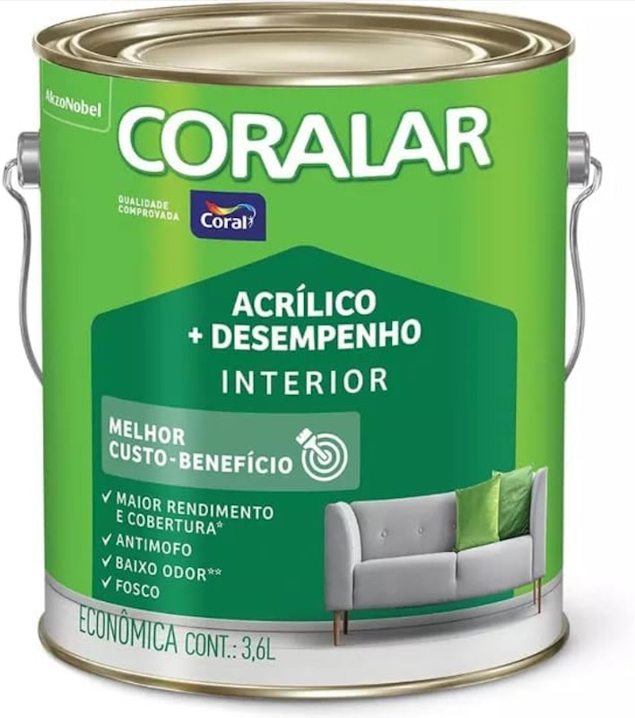 Coralar Acrílico Mais Desempenho 3,6 L 1