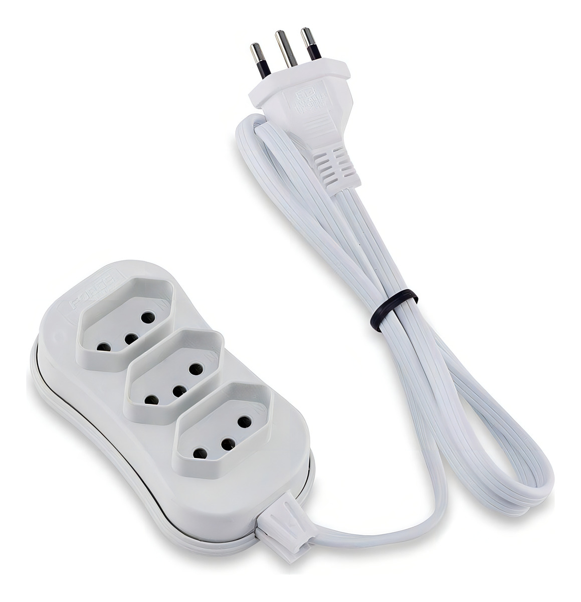Extensão Slim 3 Tomadas Tripolar Bivolt Force Line 2