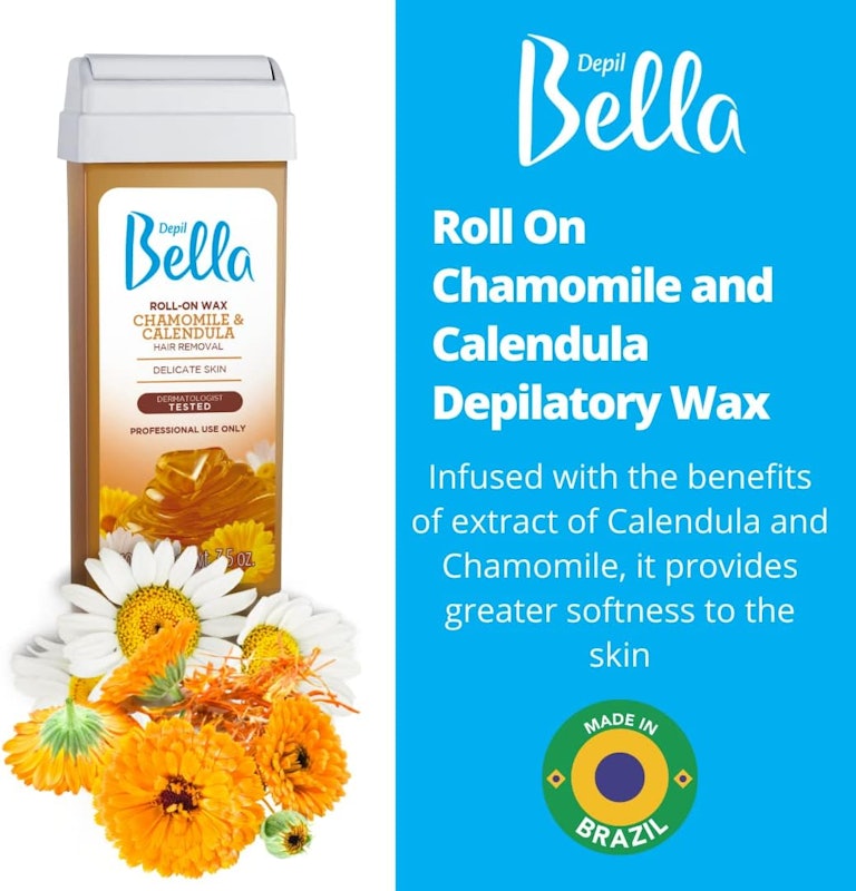 Cera Depilatória Roll-On Camomila e Calêndula Depil Bella 2