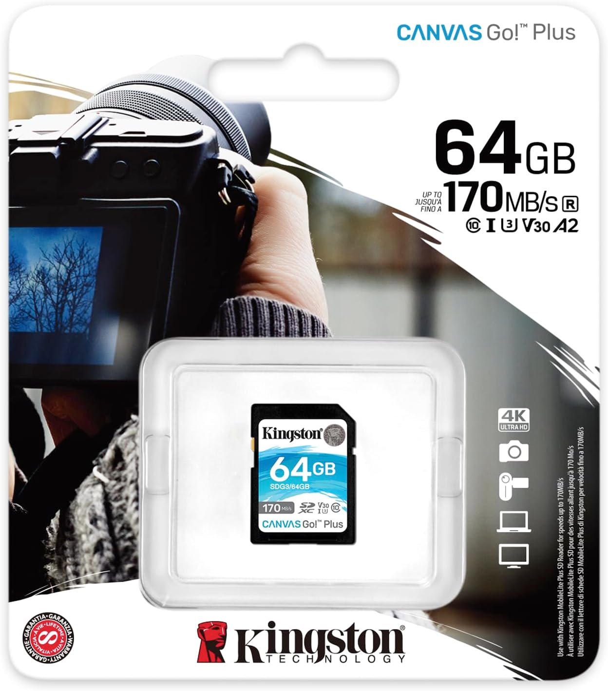 Cartão SD Kingston Canvas Go! Plus 2
