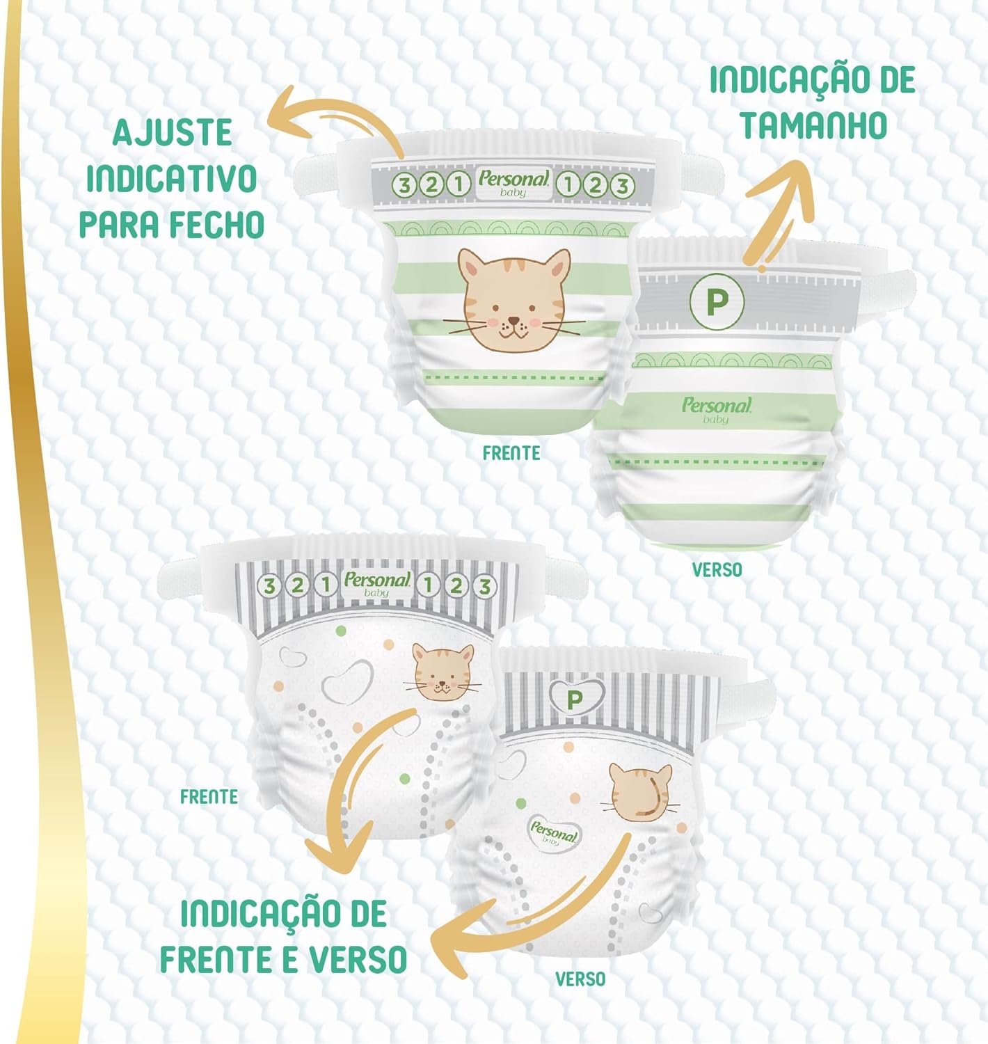 Fralda Personal Baby Premium Protection RN até P 3