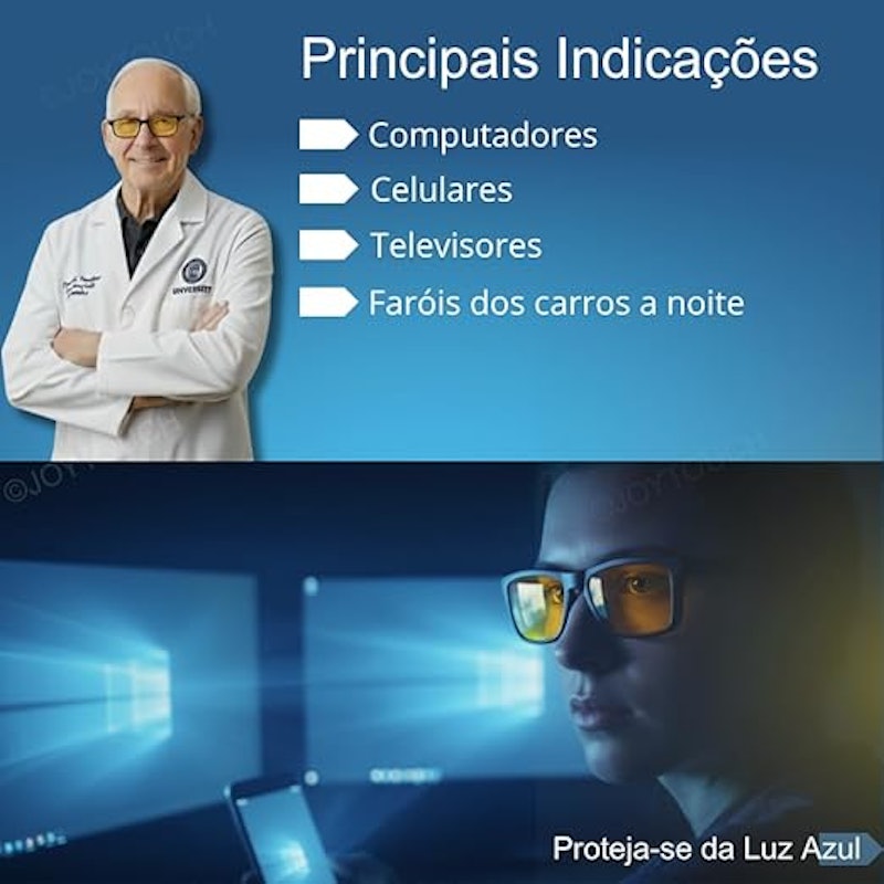 Óculos Contra Luz Azul - Proteção Eficaz contra Luz Azul 3