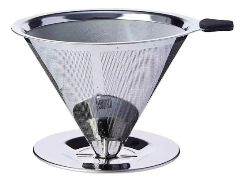 Filtro Coador Reutilizável para Café em Aço Inox Prateado 1