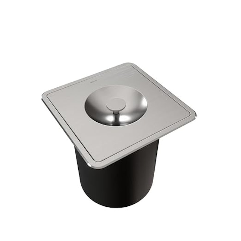 Lixeira Quadrada Q255 - 6 L de Embutir DocolMassima Aço Inox 1