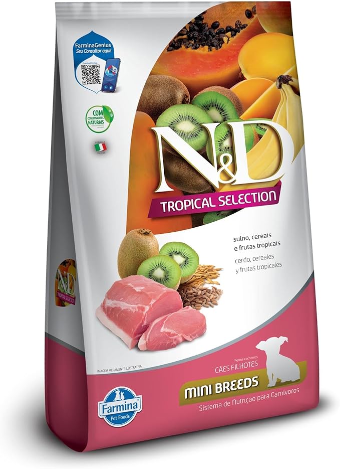 Alimento para Cães N&D Tropical Selection Canine Suíno Puppy Mini 1