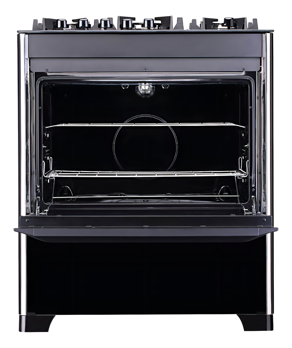 Fogão 5 Bocas Preto com Mesa de Vidro Dako Magister Bivolt 5