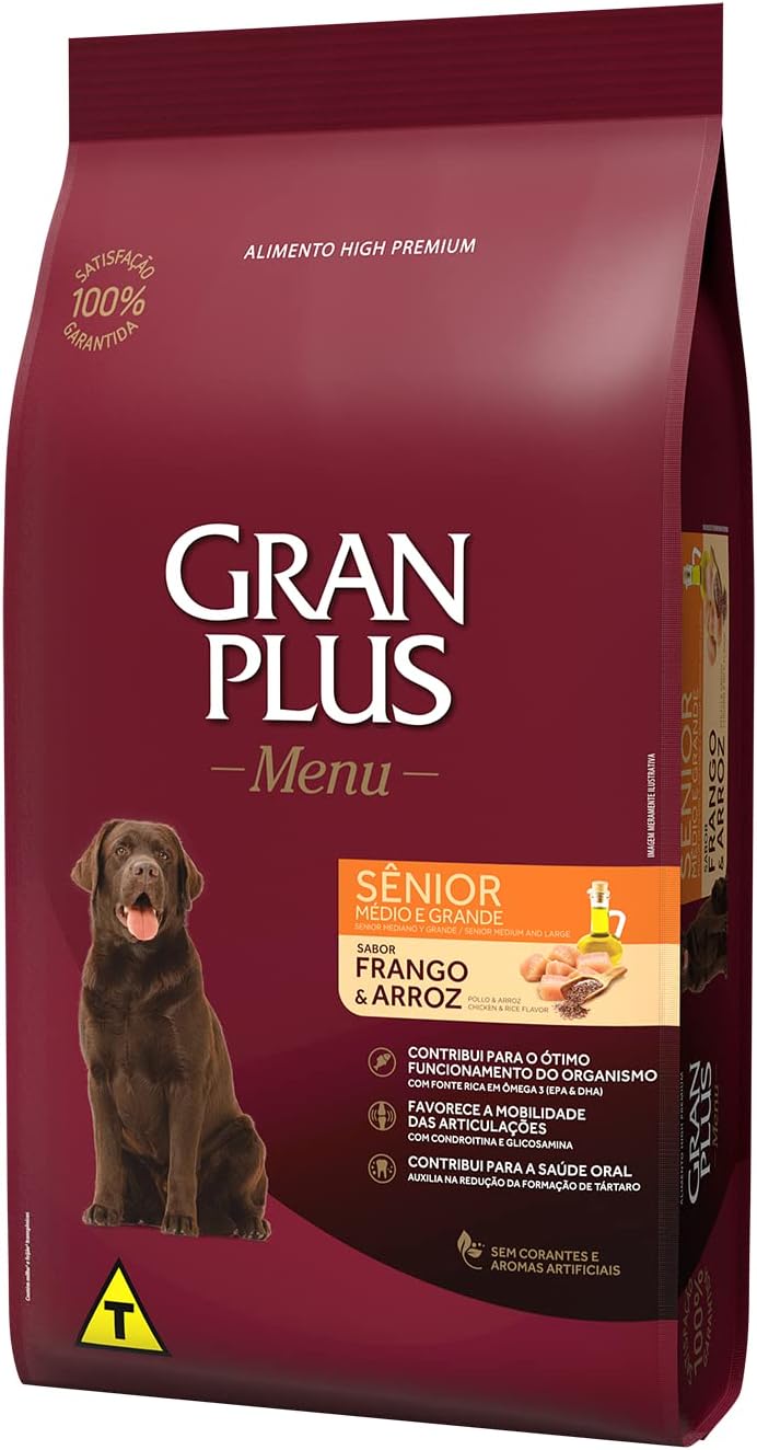 Cão Adulto Sênior Médio e Grande Sabor Frango e Arroz 1