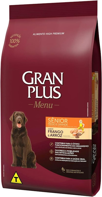 Cão Adulto Sênior Médio e Grande Sabor Frango e Arroz 1