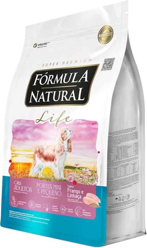 Fórmula Natural Super Premium Life Cães Adultos Portes Mini e Pequeno Frango e Linhaça 3