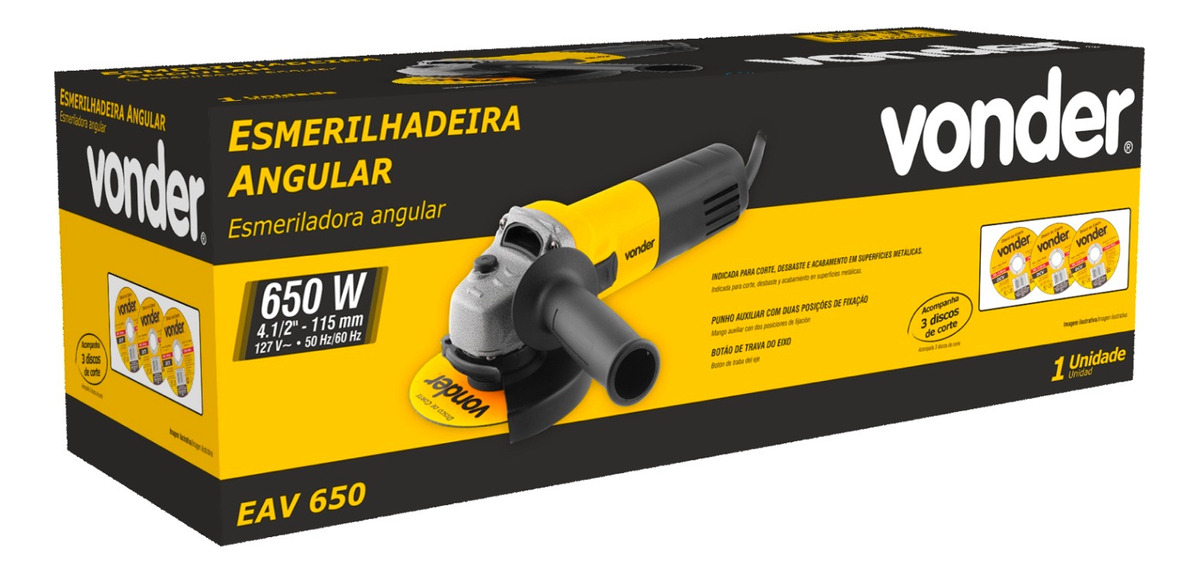 Esmerilhadeira Angular 4.1/2" 650 W 5