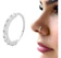 GENÉRICA Piercing Nostril Nariz Prata 925 Cravejado 9 mm 1