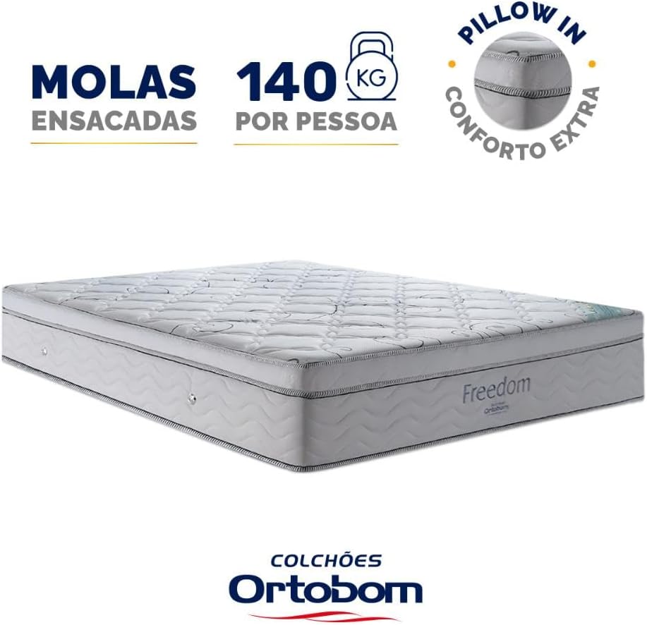 Cama Box Baú com Colchão de Molas Ensacadas D33 Ortobom Pillow In Freedom 4