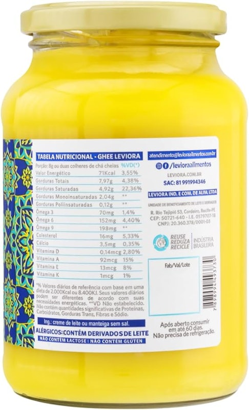 Ghee Leviora Tradicional 500 g 3