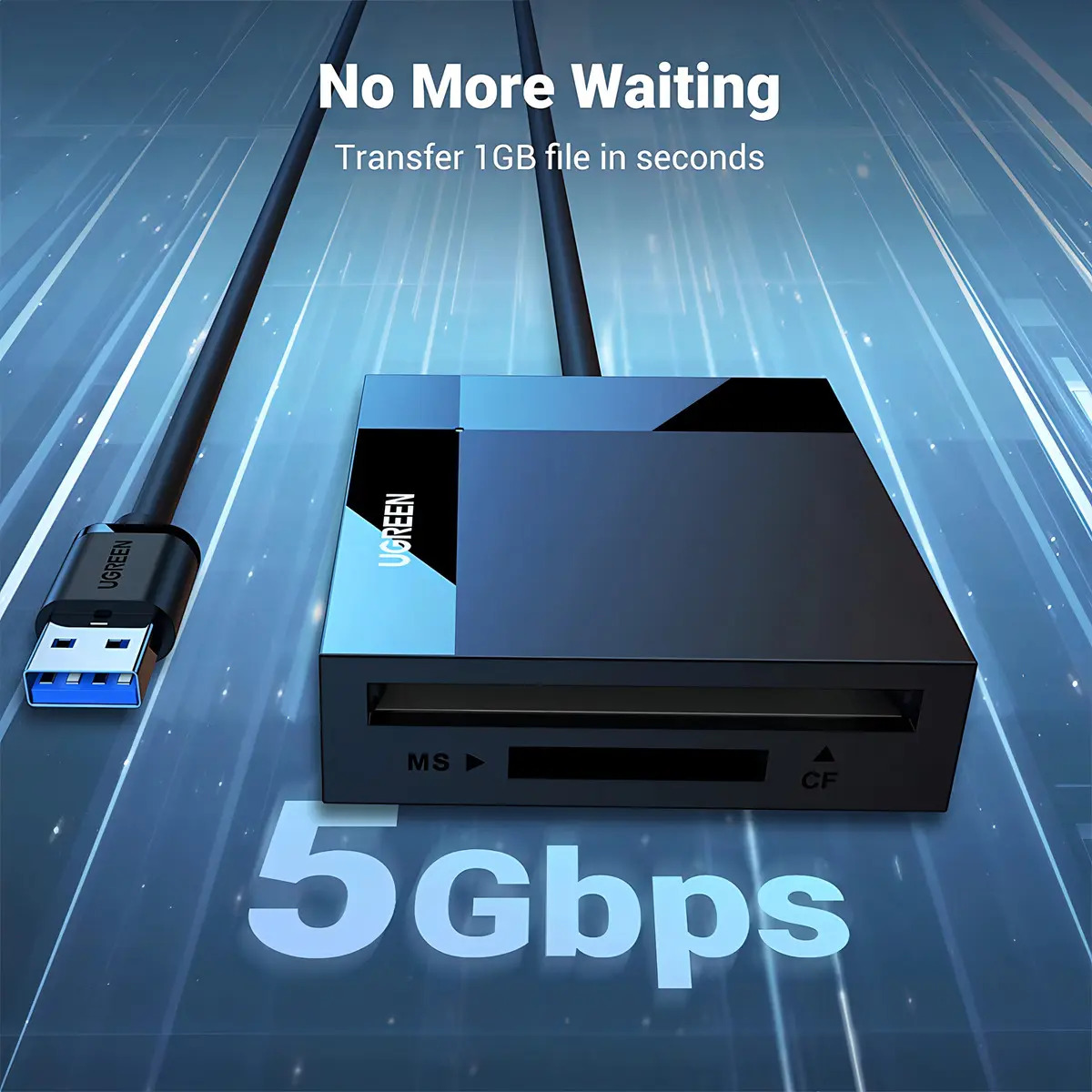 Leitor de Cartão Memória Ugreen para Usb 3.0 Externo Portátil 4