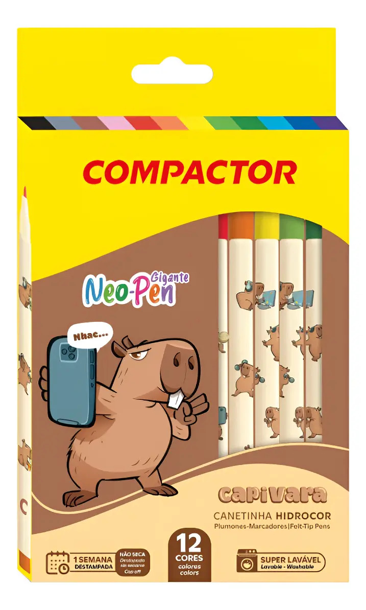 Hidrográfica Compactor Neo-Pen Gigante Capivara com Cheirinho 1