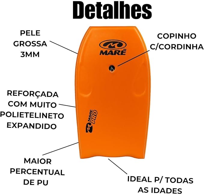 Prancha Bodyboard Semi Profissional Maré Pro 39'  4