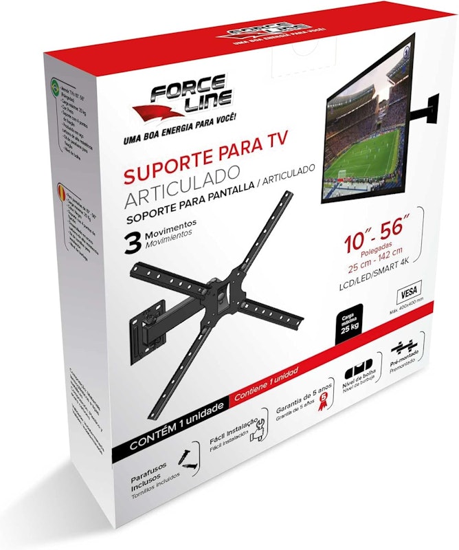 Suporte Articulado com 3 Movimentos para TV-10″ até 60″ 2