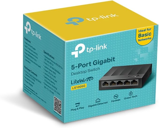 Switch Gigabit de Mesa com 5 Portas 5