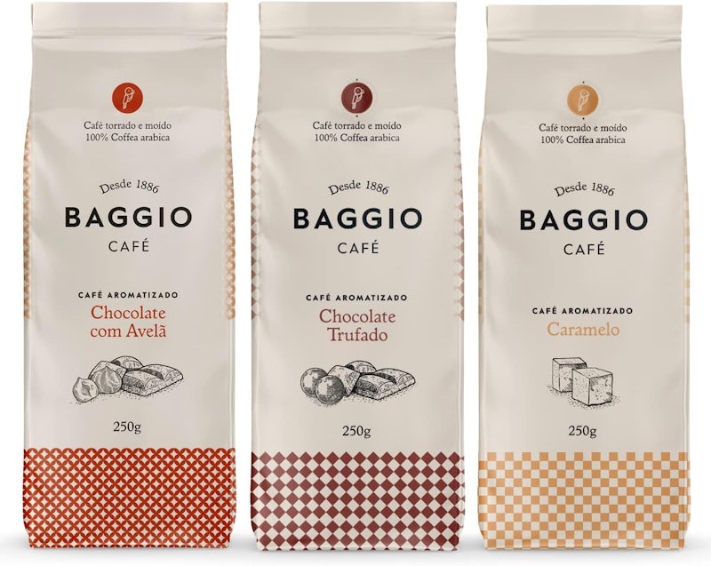 Kit Café Gourmet Baggio Chocolate com Avelã, Trufado e Caramelo 5
