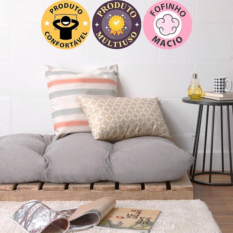 Futon Dobrável de Espuma Solteiro Cinza Claro 170x60 cm 4