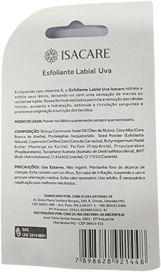 Esfoliante Labial Isacare 3,5g Uva 2