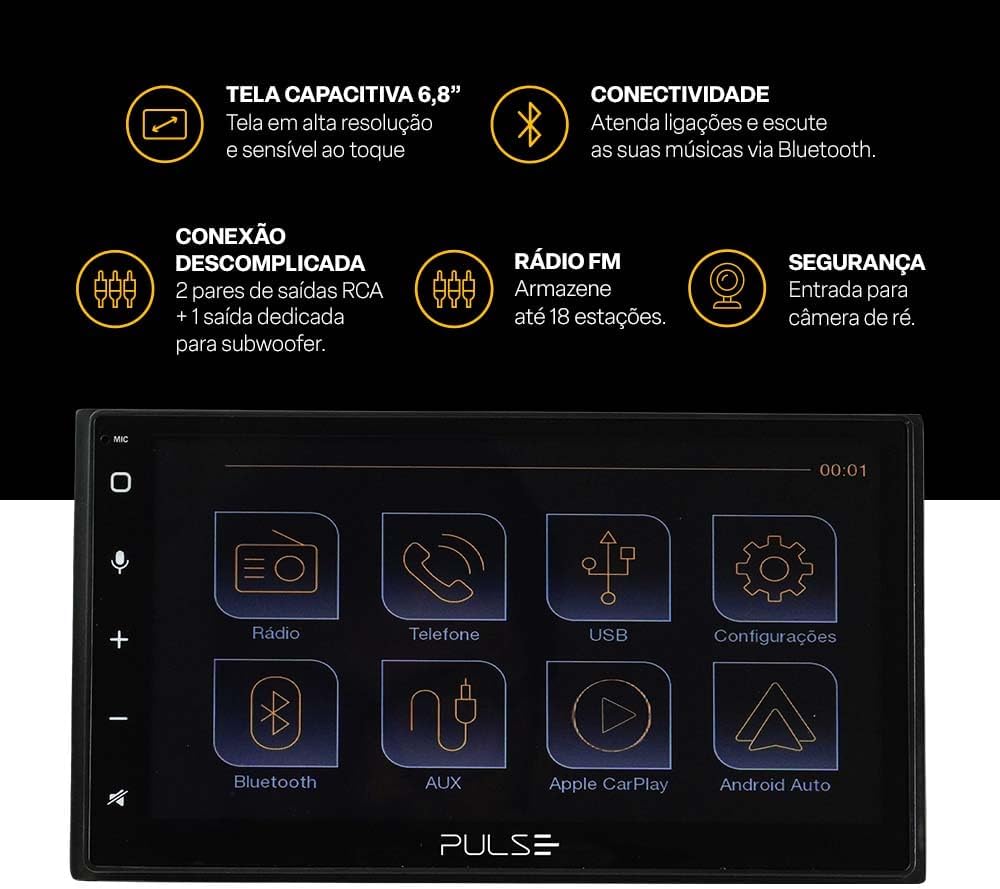 Central Multimidia Full Touch Pulse 2